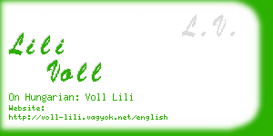 lili voll business card